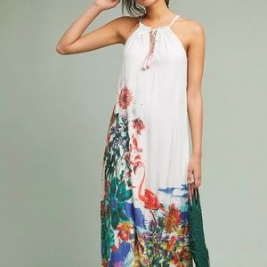 Anthropologie Flamingo Maxi Dress M NWT